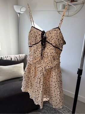 Free People Cream Dress with Black Trim